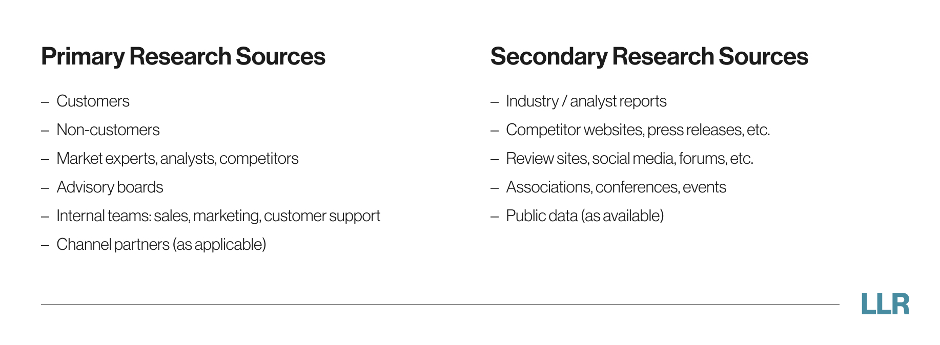 examples of primary and secondary market research